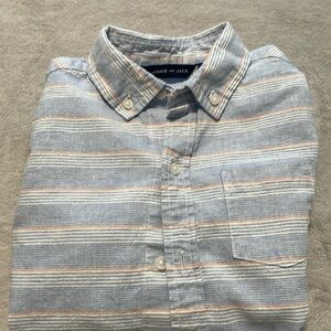 Janie and Jack Blue and White Button Down Shirt